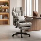 Big And Tall Massage Office Chair W  Heat  Microfiber  Gray Refurbished
