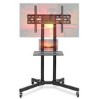 Tv Stand Mobile Cart Mount Wheels For Plasma  Led  Flat Screen - Fits 32  - 65 