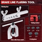 Brake Line Double   Single Flaring Tool Kit With Tubing Cutter