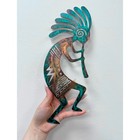 Kokopelli Metal Wall Art  Southwestern Native American Decor  Turquoise Patina