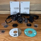 Nikon D3100 Dslr Camera Black With Af-s Dx Nikkor 18-55mm F 3 5-5 6g Vr Lens Lot