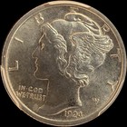 1924-d 10c Mercury Dime Pcgs Ms62 Fb Business Strike Silver  900