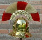 18 Guage Brass Helmet Medieval Knight Roman Centurion Helmet With Plume