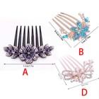 Crystal Rhinestone Flower Hair Comb Hairpins Bridal Women Headpieces Hairdresser