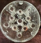 Vintage Clear Glass Footed Flower Frog 11 Hole For Floral Arrangements Vases 3 
