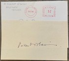 Vincent O brien Signed 3 x5  Index Card And Envelope Irish Horse Trainer D 2009