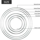 24 Pieces Metal Rings Hoops Metal Dream Catcher Macrame Steel Craft Rings Floral