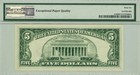 1963  5 Legal Tender Note  Red Seal  Fr 1536  Pmg 66 Epq Gem Unc  S n A60064878a