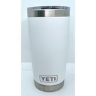 Yeti Rambler White Stainless Steel Tumbler Engraved Magslider Lid 20 Oz