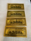 Gold Foil Usa Banknote 100 Dollar Bills Paper Money Novelty Gift