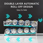  Upgrade Double-layer Rolling Beverage Soda Can Storage Organizer  Standard Can