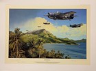 Holding The Tide By Richard Taylor Aviation Art Signed By Ww2 Wildcat Pilots