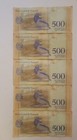 Venezuela  500  Bolivares X 5 - Circulated Banknotes Bundle  Lots  Collection 