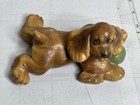 Tony Studios Resinware Cocker Spaniel Puppy Figurine Green Ball Vintage Used