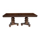 5 Pc Brown Cherry 103  Formal Dining Table   6 Faux Leather Chair Furniture Set