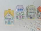 1992 Lenox Village Fine Porcelain Condiment Complete Set With Spoons X6 Mint