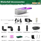 Stainless Steel Waterfall Spillway  App Control Multi-color Led Light Outdoor Po