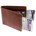 Genuine Leather Bifold Mens Credit Card Rfid Blocking Minimalist Slim Wallet