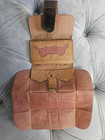 Rare Antique 19th Century Accordion Wallet   Purse -unique Embossed Leather L  k