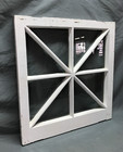 Antique Vintage Single 8 Lite Window Sash Shabby White Chic 27x28 Old 508-25b