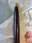 Sheaffer Desk Brown Plastic Barrel White Dot Ball Point Pen Usa