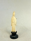 Mini Asian Woman 2  Hand-carved Figurine     Vintage Oriental Miniature Sculpture