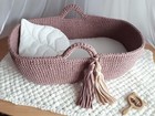 Baby Moses Basket For Girl Boho Baby Bassinet With Stand Newborn Lounger