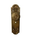 Antique Cast Bronze Brass Door Plate   Knob Decorative Elements  0107f
