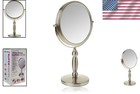 Elegant Brushed Nickel Vanity Mirror  15x Magnification