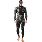 3mm Neoprene Camo Wetsuit Two Piece Hooded Spearfishing Diving Suit