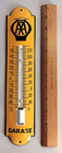 Vintage Aaa Auto Club Porcelain Metal Thermometer Gasoline Garage 12  Sign
