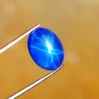 Natural Blue Star Sapphire 8 84 Ct A   Certified Oval Cabochon Loose Gemstone