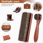 Kit De 2 Cepillos De Pelo De Caballo Para Juego De Brochas Para Zapatos G
