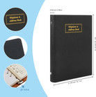 Refillable Address Book With Alphabetical Tabs Large Print A5 Hardcover Black