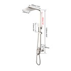 Rainfall Bathroom Shower System Faucet Set Wall Mounted Mixer Water Tap 