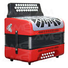 Hohner Compadre Gcf Sol 31 Button Accordion Red With Bag  Straps And Backpad