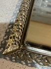 Vtg Hollywood Regency Mirror Vanity Perfume Tray Filigree Ornate    15 X 10