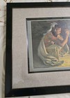 Framed Santa Fe Railroad Calendar  the Smoke Ceremony  Eanger Irving Crouse