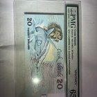 Cook Islands  20 Specimen Pmg 65 Uncirculated Zero Serial Number Mermaid Shark
