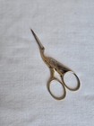 Vintage Stork Embroidery Scissors  Silver Tone  West Germany  Ca  1950s