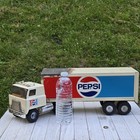 Vintage 1970s Ertl Pepsi Pressed Steel Toy Truck Trailer Semi International 22 