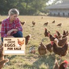 Lesnala 3pcs Double Sided Farm Fresh Eggs Sign With 6 Stakes 14 37x11 22 In