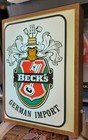 Vintage 1982 Beck   s Bier German Import Beer Illuminated Sign By Price Bros  Corp