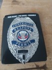 Vintage Concealed Weapons Permit Badge With Liberty   Justice For All New