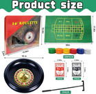 16 Inch Professional Roulette Wheel Set Gambling Wheel With 120 Chips 2 Decks Of