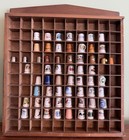 Thimble Display Case With 60 Thimbles Unique Collectibles Most Vintage