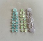 Genuine Beach Sea Glass Aqua Lavender Uv Glass Surf-tumbled Mendocino Ca