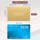 0 3mm Stainless Steel Metal Business Cards  50 Pack Mirror Name Card  Gold