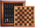 New 14  Wooden Chess Set Metal Pieces 2 5  King Storage Classic Board Game Gift