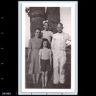 Old Vintage Photo Man Woman Boy And Girl Standing Outside Under Tree